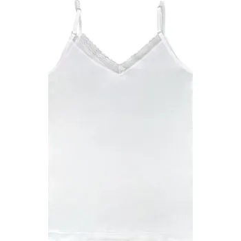 Dámské jednobarevné tílko – pohodlný klasický střih Bílá / M/L