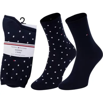 Dámské ponožky TOMMY HILFIGER DÁMSKÉ PONOŽKY 2P NAVY 100001493 003 Velikost: 39-42