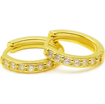 Náušnice Zlacené náušnice kroužky Ewellas - 16 mm