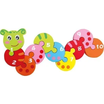 plyšák Skládačka s čísly Žížala