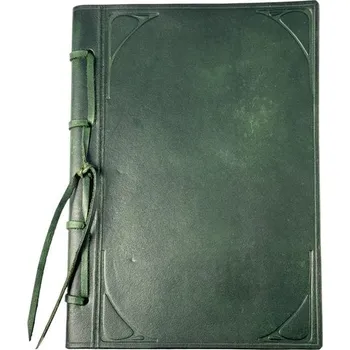 Zápisník Drakkaria Kožený zápisník na míru, nelinkovaný, zelený