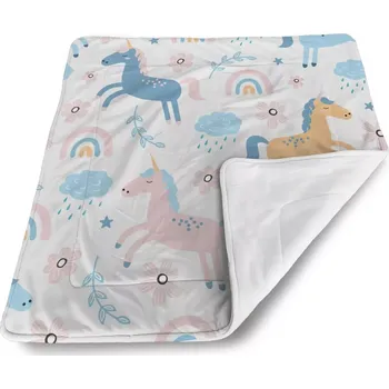 deka Sablio Deka pro miminko Duhoví jednorožci - 80x100 cm