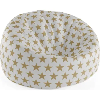 Sedací pytel Sablio Sedací vak Cocoon Zlaté hvězdy - 115 x 75 x 45 cm