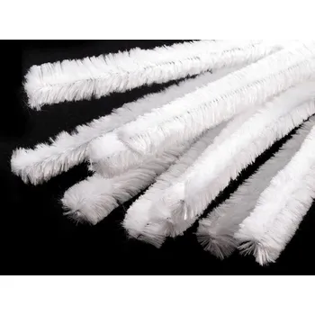 Hobby drát Chlupaté drátky na tvoření Ø15 mm délka 30 cm, malé, 1 bílá