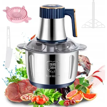 Kuchyňský robot ELEKTRICKÝ MIXÉR NA MASO A ZELENINY MULTIFUNKČNÍ OCELOVÝ