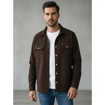 Košilová bunda VSB CASUAL hnědá, VELIKOST 2XL