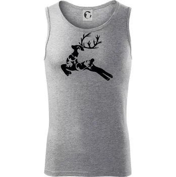 Laň z listů - Tílko pánské Core - 2XL ( Tmavě šedý melír )