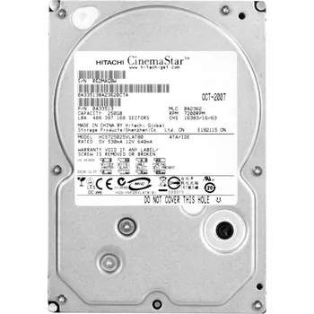 Interní pevný disk HITACHI CinemaStar 7K500 250GB 7200 ot/min 8MB ATA 3.5" HDD (pevný disk) HCS725025VLAT80
