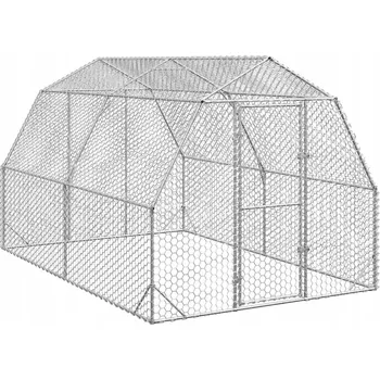 Pro ptáka Kurník pro slepice 2,5 x 4 x 2,25 m, ocel, 10 m2