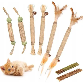 Hračka pro kočku Tyčinky pro kočky, hračky na žvýkání s šantou kočičí