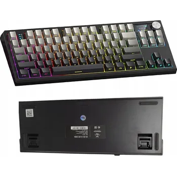 Klávesnice S87 PRO MECHANICKÁ KLÁVESNICE LED 2.4G USB BT šedá HERNÍ