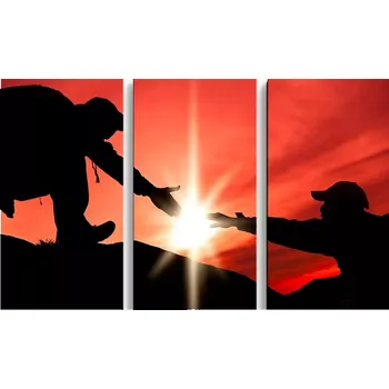 Obraz Sablio Obraz - 3-dílný Horolezci - 120x80 cm