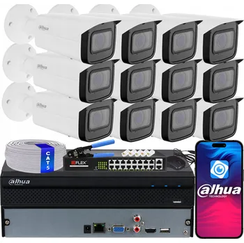 IP kamera Monitorovací sada 12x IP kamera Dahua IPC-HFW1431T-ZS-2812-S4 4Mpx