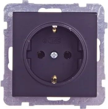 Elektrická zásuvka Elektrická Zásuvka nástěnná Ospel černá