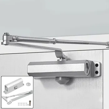 Zavírač dveří Dveřní samozavírač 60-80 kg s ramenem, silný zavírač dveří