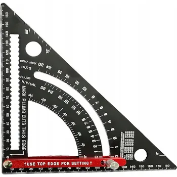 Úhloměr Úhelník truhlářský 180 mm nastavitelný čtverec krokvový nástroj