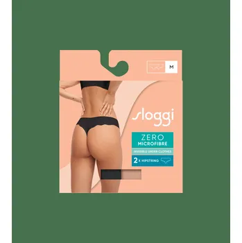 Kalhotky Dásmké kalhotky ZERO Microfibre 2.0 Hipstring C2P - BROWN - DARK COMBINATION - kombinace hnědé M004 - SLOGGI BROWN XL