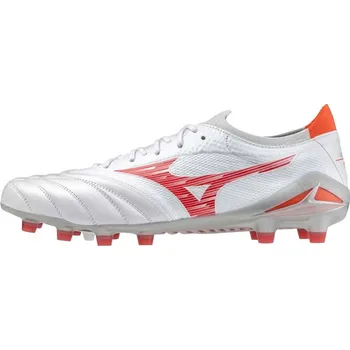 Kopačky Mizuno MORELIA NEO IV ELITE MD White Radiant Red Hot Coral bílo / červená EUR 45