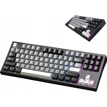 Klávesnice MECHANICKÁ KLÁVESNICE DRÁTOVÁ BLUETOOTH 2,4 GHZ WIND SPIRIT SPÍNAČ ČERNÁ