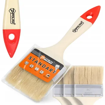 Malířský štětec 3x PLOCHÝ ŠTĚTEC Malířský 63 mm UNIVERZÁLNÍ Pro Malování Barev Laků Z1-P