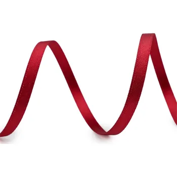 Stuha Atlasová stuha oboulící šíře 5 mm Varianta: 646 červená tmavá, Balení: 20 m