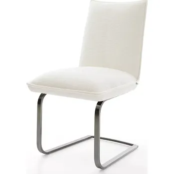 Jídelní židle DELIFE Jídelní židle Lelio-Flex bouclé měkký béžová jídelní židle plochá grafit taštičkové pružiny