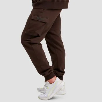 Pánské oblečení GymBeam - Joggers Utility Brown XXXL (Hnědé tepláky/jogger kalhoty Utility, velikost XXXL)