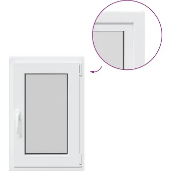 Okno Sklepní okno RISOR 50 x 75 cm, bílé, PVC, otevíravě-sklopné