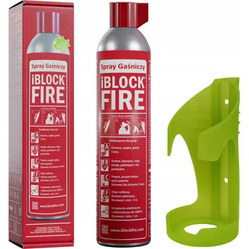 Hasicí přístroj HASICÍ SPREJ iBlockFIRE 600PRO ABCF+E 100%BIO HASICÍ PŘÍSTROJ + DRŽÁK NA ZEĎ