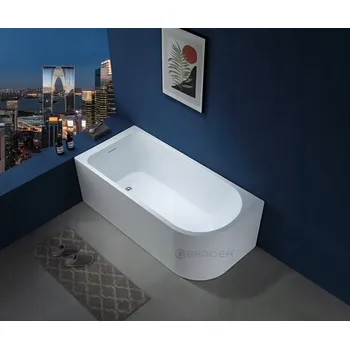 Vana Akrylátová rohová vana Braider Restia levá, boční odtok, 150 x 75 cm