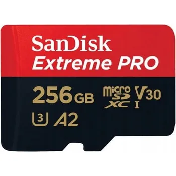 Paměťová karta Micro SD karta 256 GB SanDisk Extreme PRO s adaptérem