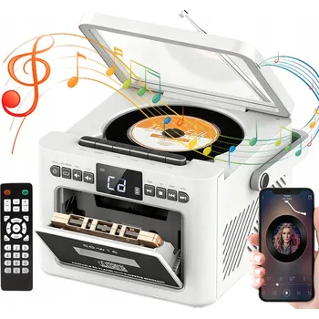 Hi-Fi komponenty PŘENOSNÝ BLUETOOTH REPRODUKTOR BOOMBOX FM RÁDIO CD MP3 USB AUX MIKROFON