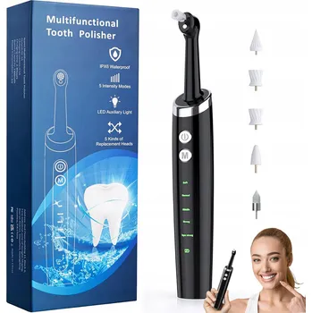 Elektrický zubní kartáček SONICKÝ KARTÁČEK NA ZUBY VODĚODOLNÝ IPX6 SE 6 NÁHRADNÍMI HLAVICEMI