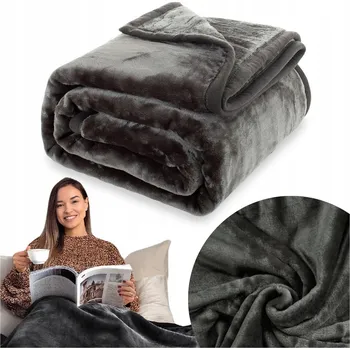 Prostěradlo Deka Łóżkoholicy akryl 200 cm x 220 cm šedá