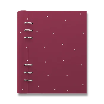 Diář Filofax Clipbook Timeless A5 polka dot burgundy