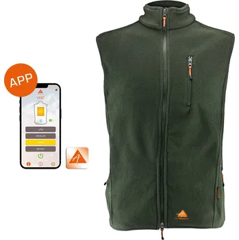 Pánská vesta Vyhřívaná vesta Alpenheat Fire-Performance, zelená - ovládání přes aplikaci 2XL