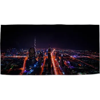Osuška Sablio Ručník Rozsvícené město - 50x100 cm