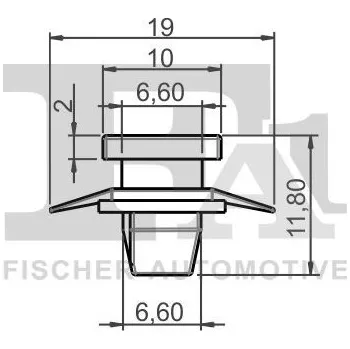 Lišta karosérie Klip, ozdobná / ochranná lišta FA1 79-40073.5