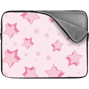 pouzdro na notebook Sablio Obal na notebook Růžové hvězdičky - 13"