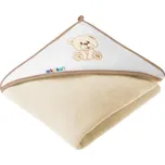 Dětská osuška 100x100 Akuku béžová s medvídkem