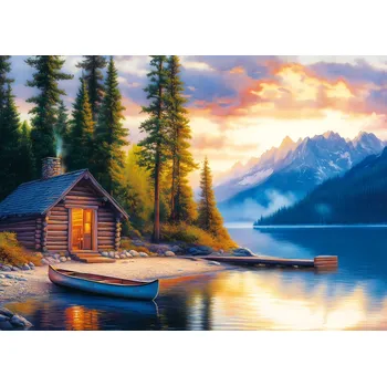 3D puzzle Velké puzzle Dům u jezera – XXL puzzle pro dospělé a rodinné chvíle