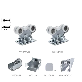 Samonos do 300 kg/6,5 m, profil 95 x 106 mm, hliník