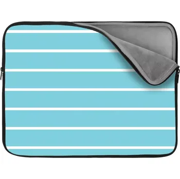 pouzdro na notebook Sablio Obal na notebook Bílé pruhy na modré - 17"