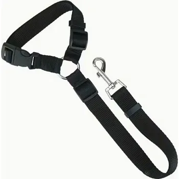 Postroj pro psa Nastavitelný bezpečnostní pás pro psy do auta – kovová spona