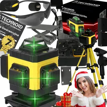 Měřící laser KŘÍŽOVÝ LASEROVÝ NIVELÁK DOSAH 50M 2xAKU KUFR STATIV BRÝLE DEWALT