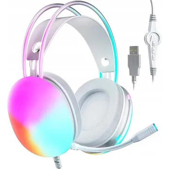 Sluchátka SLUCHÁTKA HERNÍ NÁUŠNÍ DRÁTOVÁ S ČISTÝM ZVUKEM 7.1 A RGB