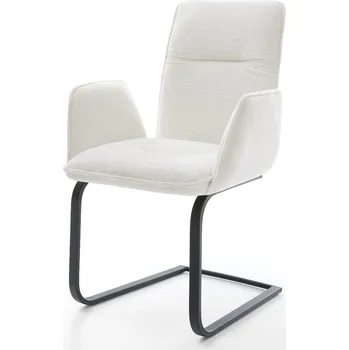 Jídelní židle DELIFE Jídelní židle Vinja-Flex bouclé měkký béžová jídelní židle plochá černá