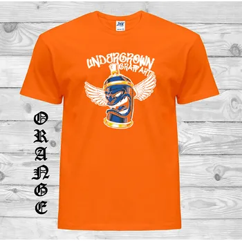 levne-bavlnene-vtipne-tricko-potisk-sprej-graffiti Barva: Orange - oranžová, velikost: L