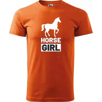 Pánské oblečení Sablio Tričko s potiskem Horse girl - oranžové L