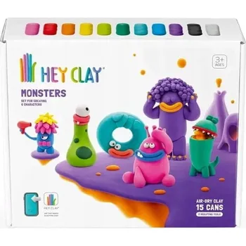 Modelovací hmota Hey Clay Kreativní Modelovací Hmota Modelína pro děti Příšerky sada 15 ks